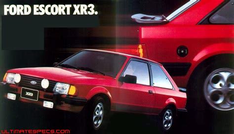 escort mk3|Ford Escort III 1.6 XR3 Specs